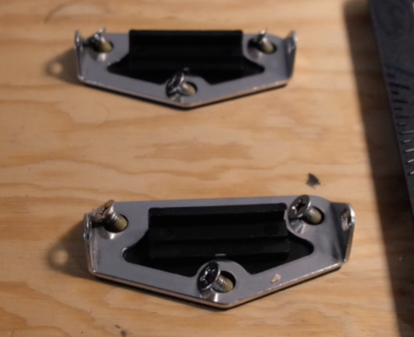 toe hardware for a splitboard setup.